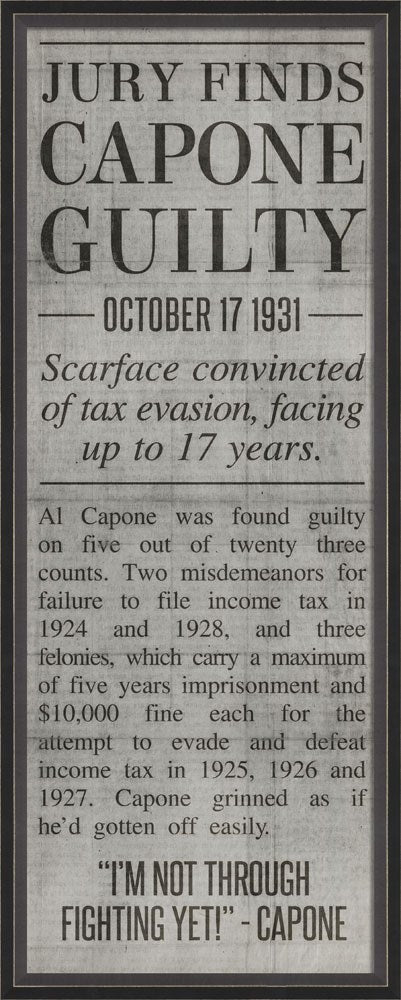 Spicher & Company BC Capone Found Guilty gray 11634