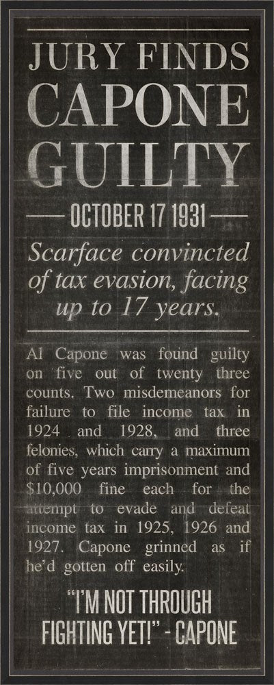 Spicher & Company BC Capone Found Guilty black 11670