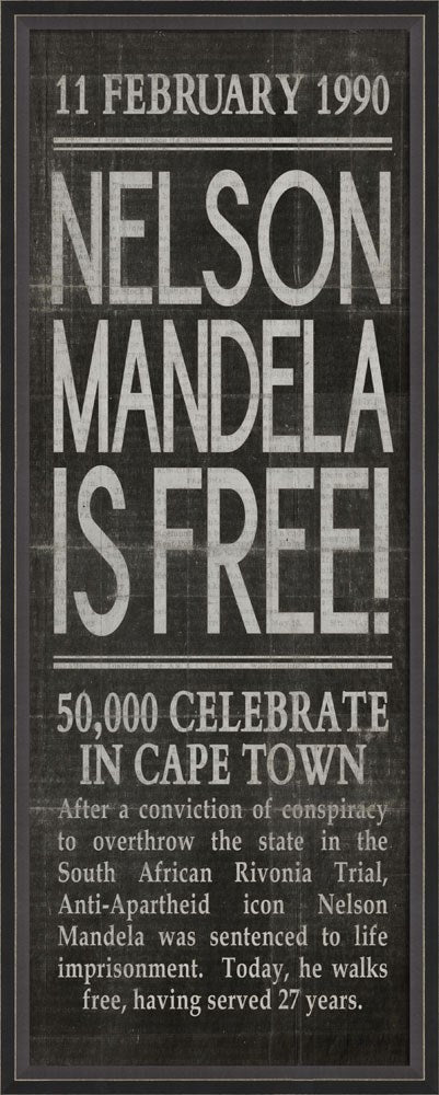 Spicher & Company BC Nelson Mandela is Free black 11673