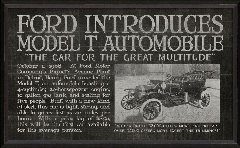 Spicher & Company BC Ford Introduces Model T Automobile black 11681