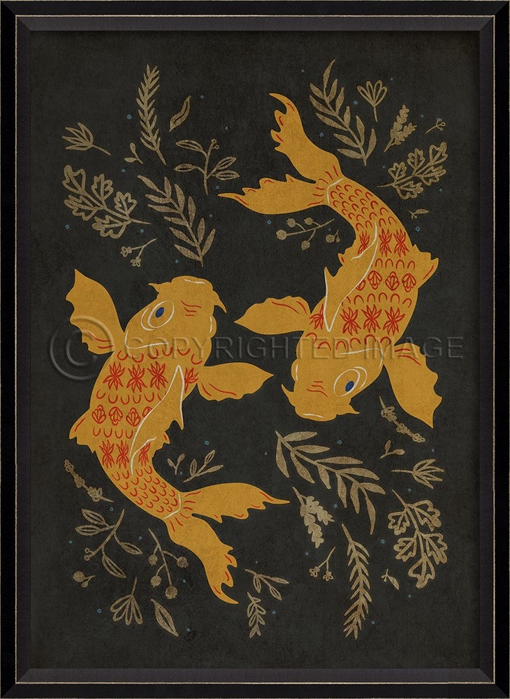 Spicher & Company BC Luck and Loyalty Koi on black 11965