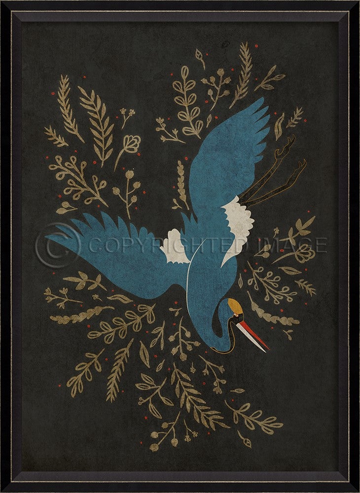 Spicher & Company BC The Wise Crane on black 11973