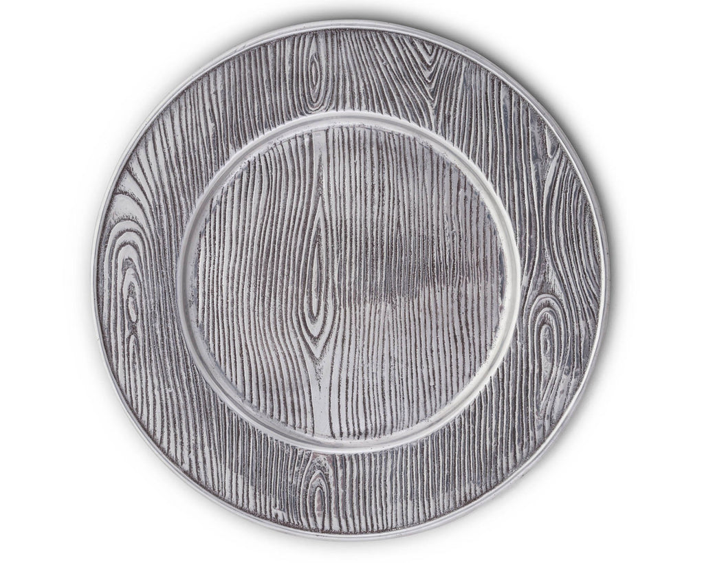 Arthur Court Designs Aluminum Wood Grain 12" Charger