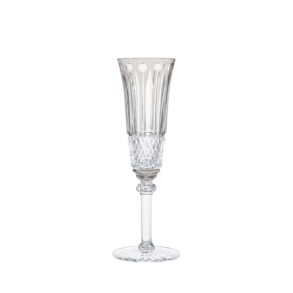 St Louis Crystal Tommy Flannel-Grey Champagne Flute