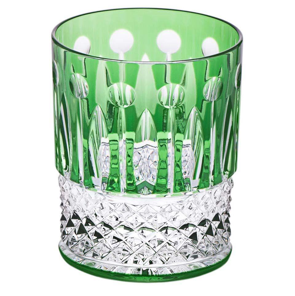 St Louis Crystal Tommy Green Small Cylindrical Tumbler