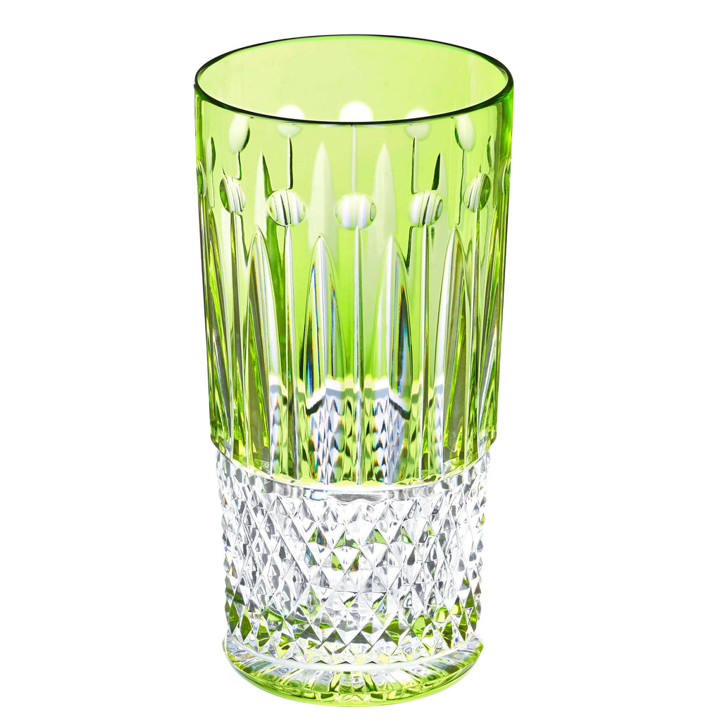 St Louis Crystal Tommy Chartreuse-Green Highball