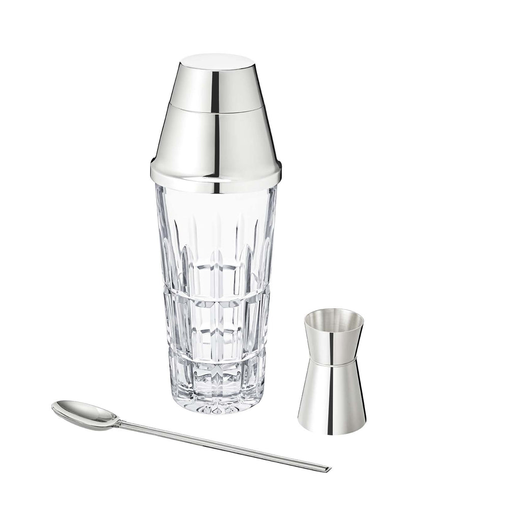 St Louis Crystal Manhattan Mixology Set Shaker + Jigger + Spoon