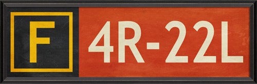 Spicher & Company BC Marker F 4R-22L Airport Sign 13717