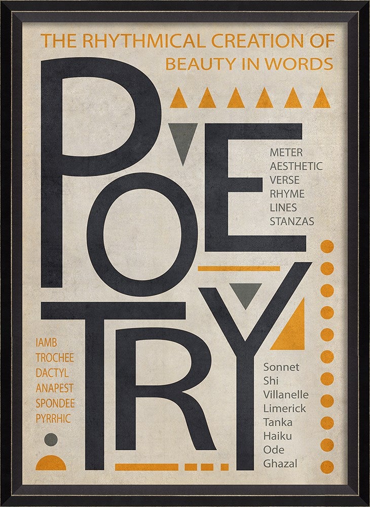 Spicher & Company BC Poetry Poster Black on White sm 13807