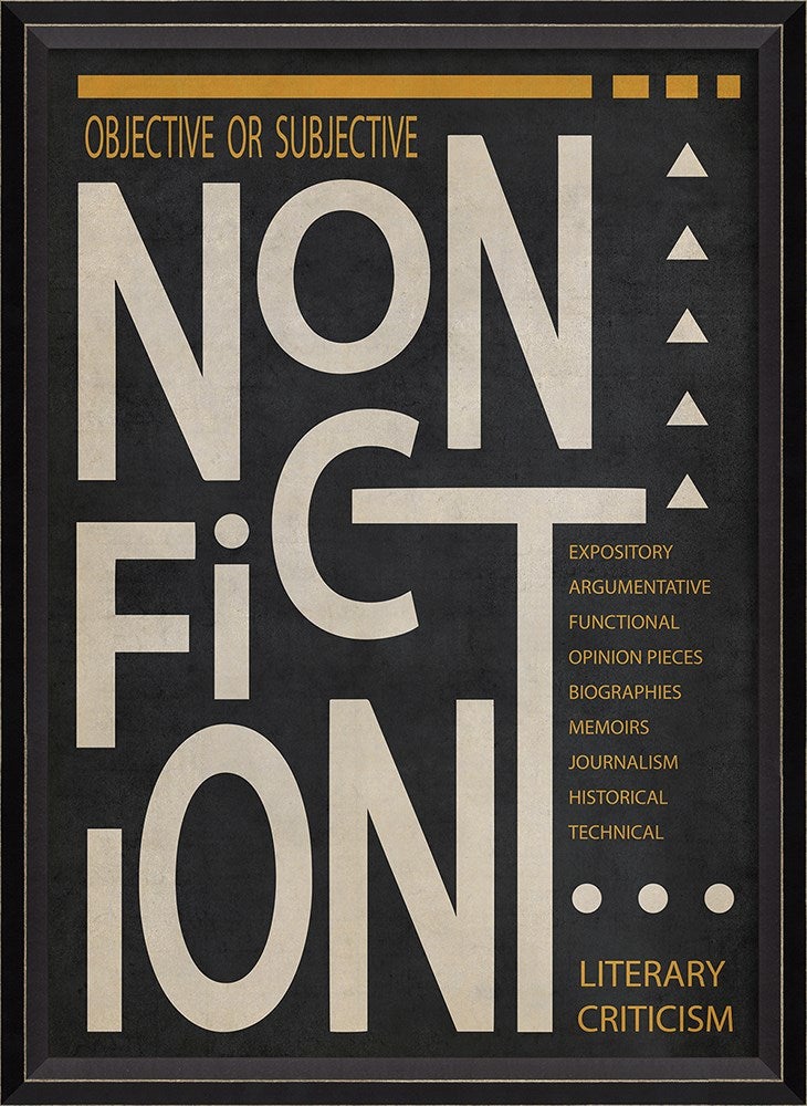 Spicher & Company BC NonFiction Poster White on Black sm 13824