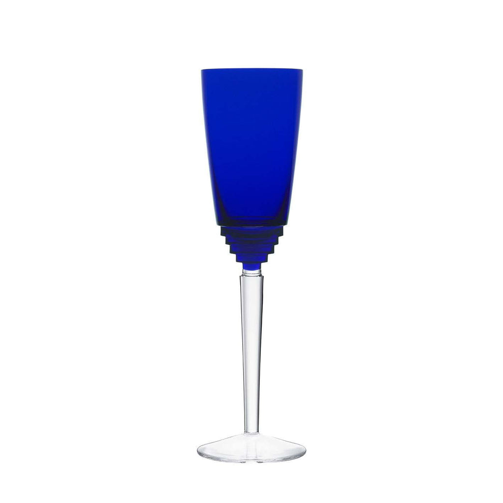 St Louis Crystal Oxymore Dark-Blue Champagne Flute