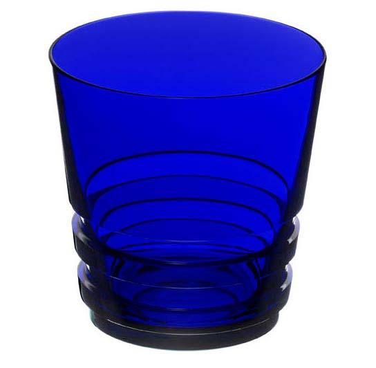 St Louis Crystal Oxymore Dark-Blue Medium Tumbler