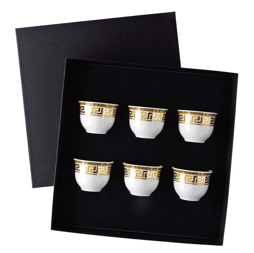 Versace Prestige Gala Set Of 6 Mugs Small No Handle 14413-403637-28403