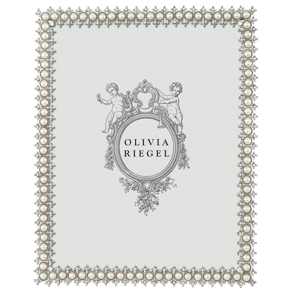 Olivia Riegel Silver Crystal & Pearl 8 x 10 Frame 150280