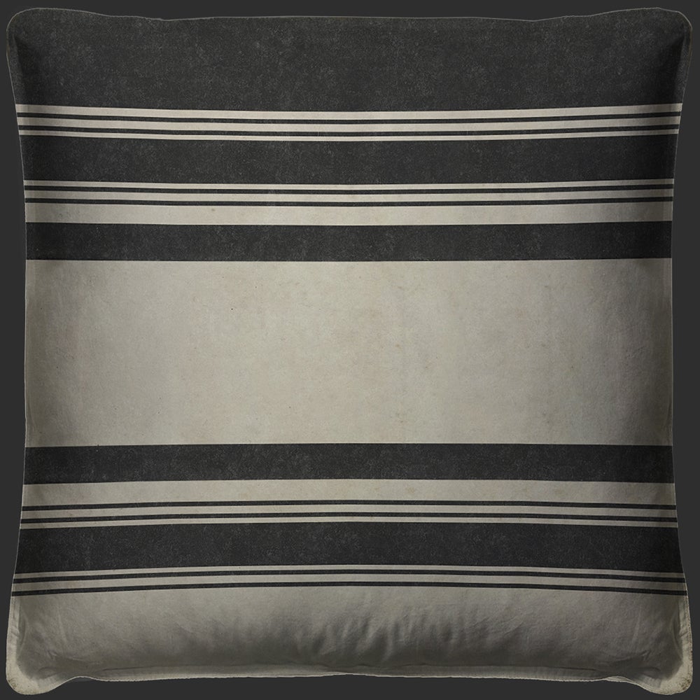 Spicher & Company Pattern 50 Organic Stripes Black and White Pillow 15067