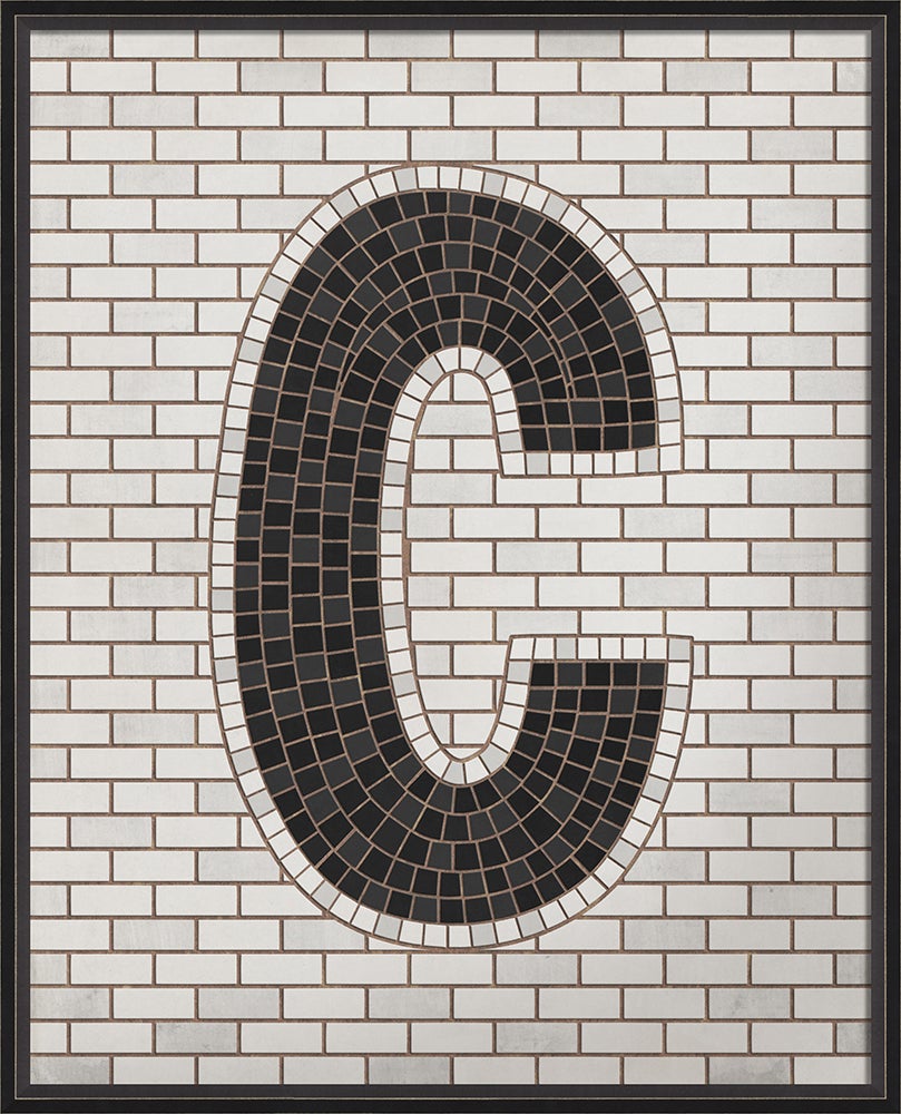 Spicher & Company BC Mosaic Letter C on White lg 16765