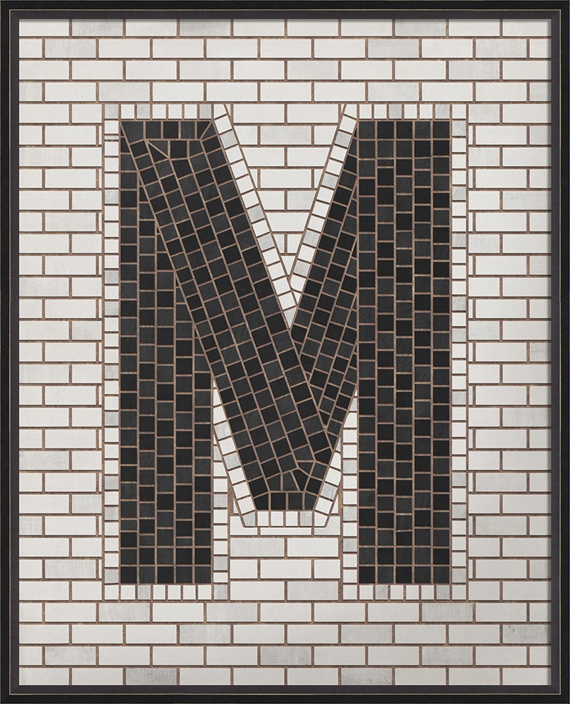 Spicher & Company BC Mosaic Letter M on White lg 16775
