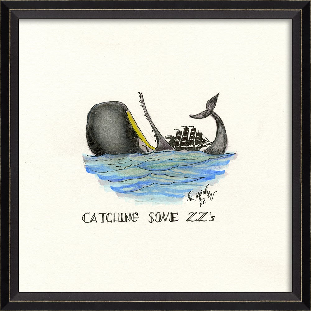 Spicher & Company BC Whale Drawing Catching some ZZs 16841