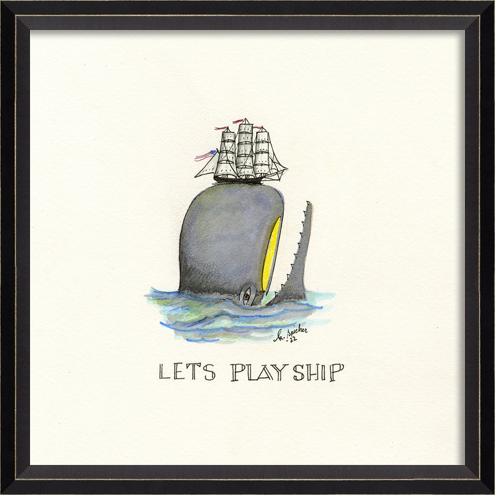 Spicher & Company BC Whale Drawing Lets Play Ship 16843