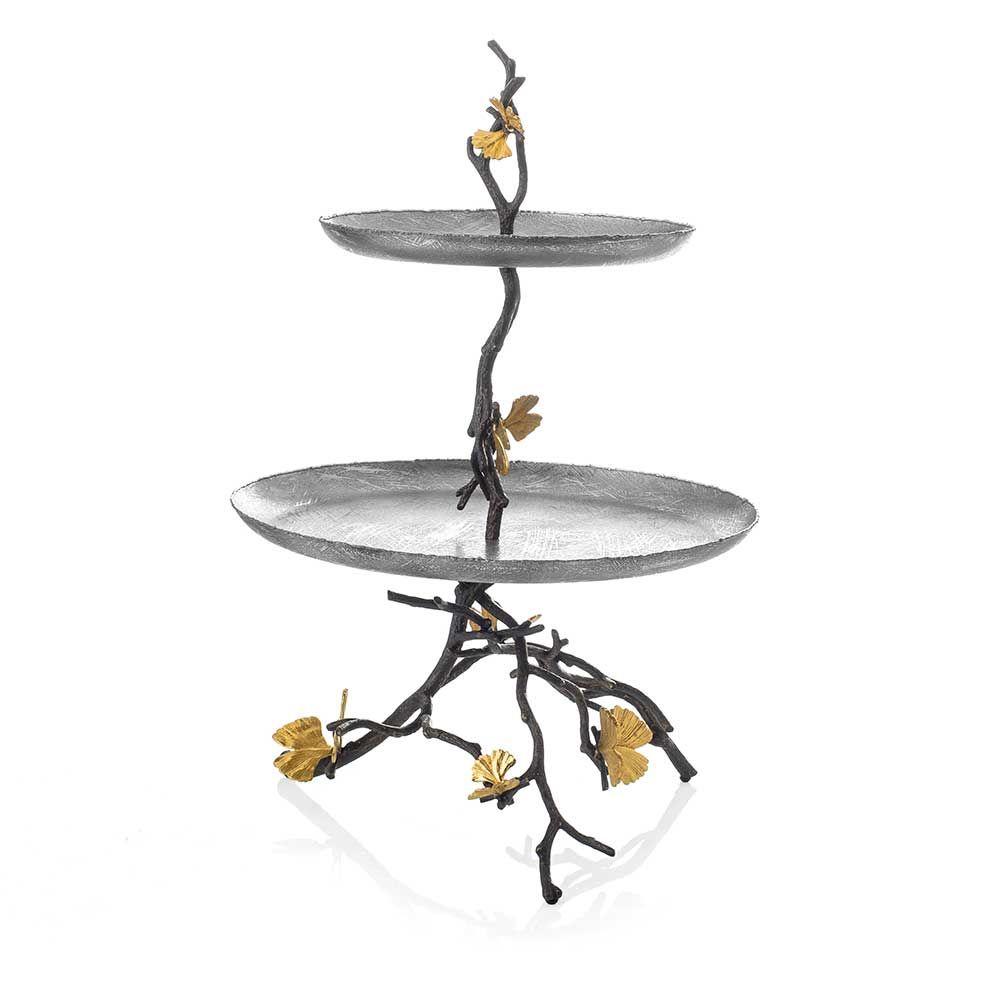 Michael Aram Butterfly Ginkgo 2 Tier Etagere 175796