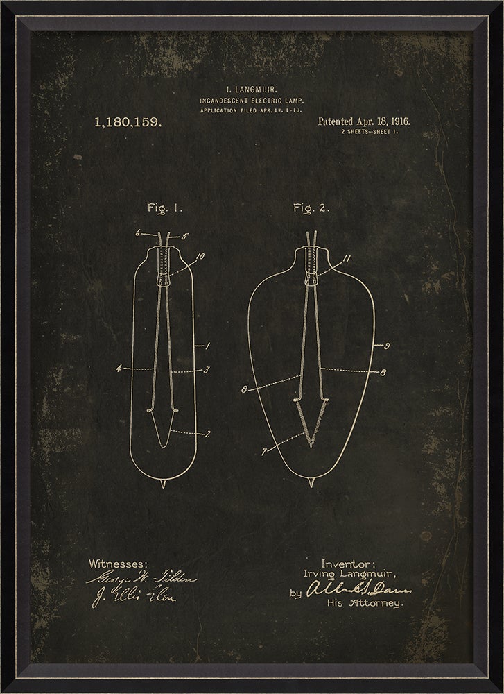 Spicher & Company BC Langmuir Patent US 1180159 on Black Sm 18234