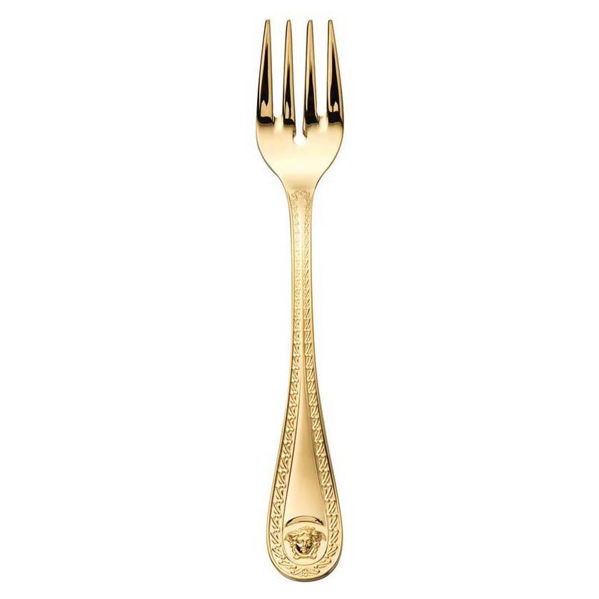 Versace Medusa Flatware Fish Fork Gold Plated 19300-120930-70036