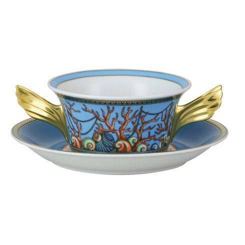 Versace La Mer Cream Soup Cup & Saucer 19300-409608-10420