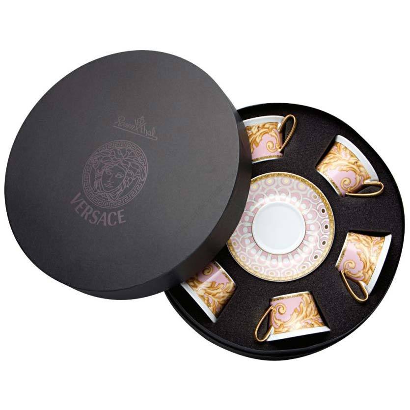 Versace Byzantine Dreams Tea Cup & Saucer Set Six Round Hat Box 19325-403624-29253