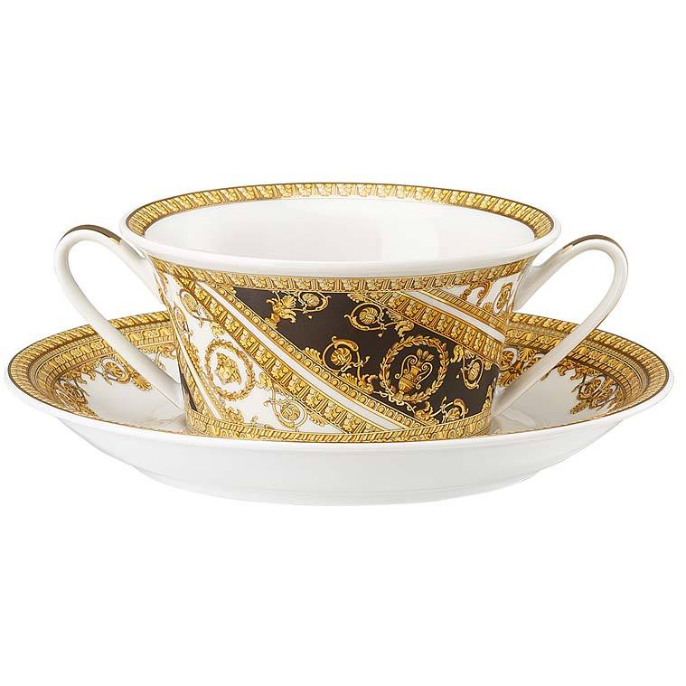 Versace I Love Baroque Cream Soup Cup & Saucer 19325-403651-10420
