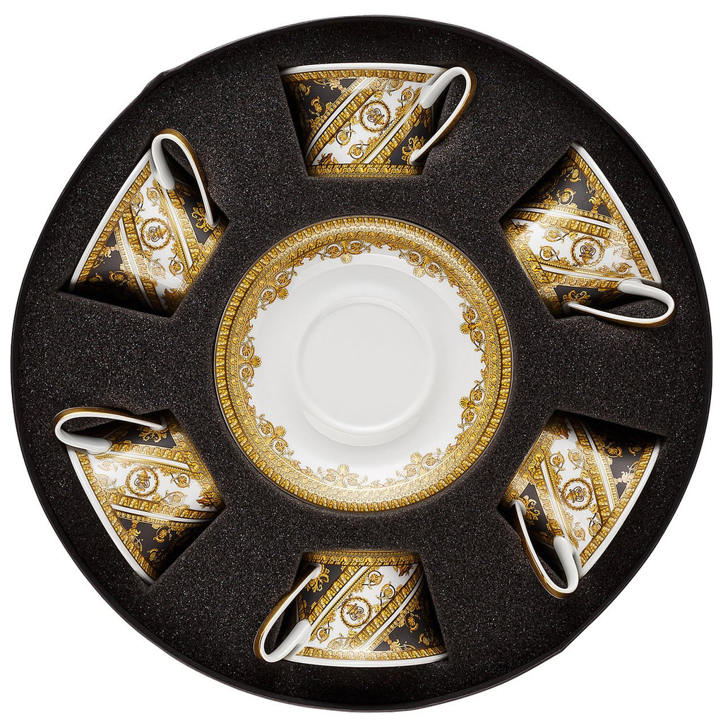 Versace I Love Baroque Tea Cup & Saucer Set Six Round Hat Box 19325-403651-29253