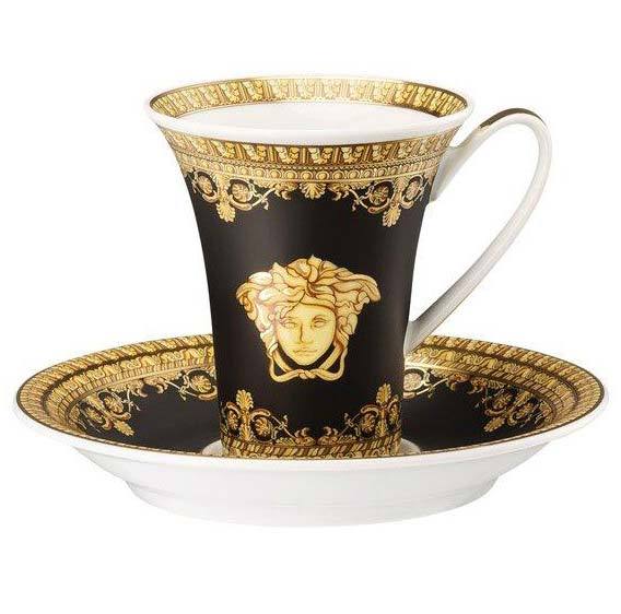 Versace I Love Baroque Nero AD Cup & Saucer 19325-403653-14720