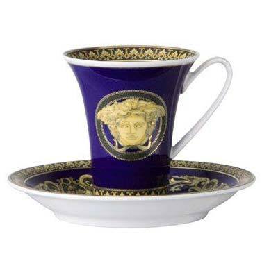 Versace Medusa Blue AD Cup & Saucer 19325-409620-14720