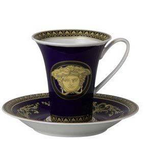 Versace Medusa Blue Coffee Cup & Saucer 19325-409620-14740