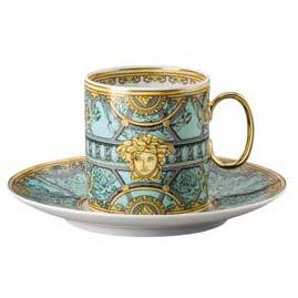 Versace La Scala Del Palazzo Verde Coffee Cup & Saucer 19335-403664-14740