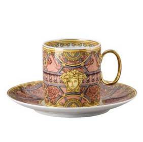 Versace La Scala Del Palazzo Rosa Coffee Cup & Saucer 19335-403665-14740