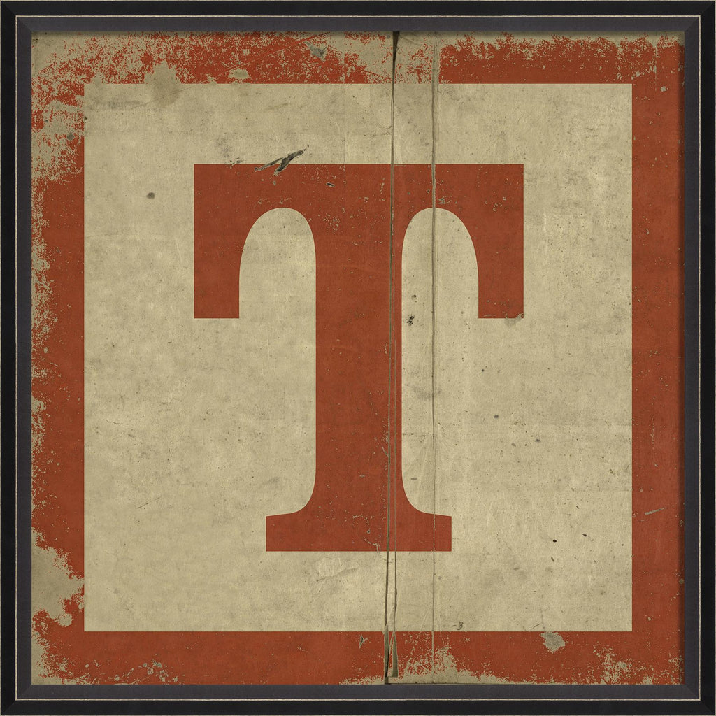 Spicher & Company BC Large Red Letter Block T 19550