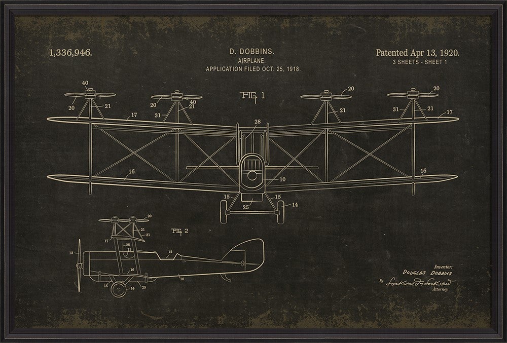 Spicher & Company BCBL Dobbins Airplane on black xl 19939