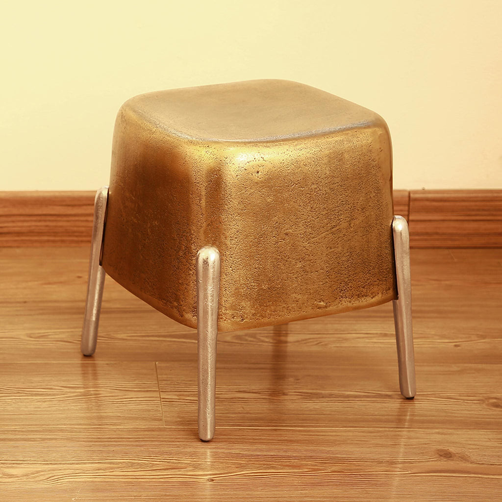 SPI Brass And Nickel Finish 4 Legged Table 21036