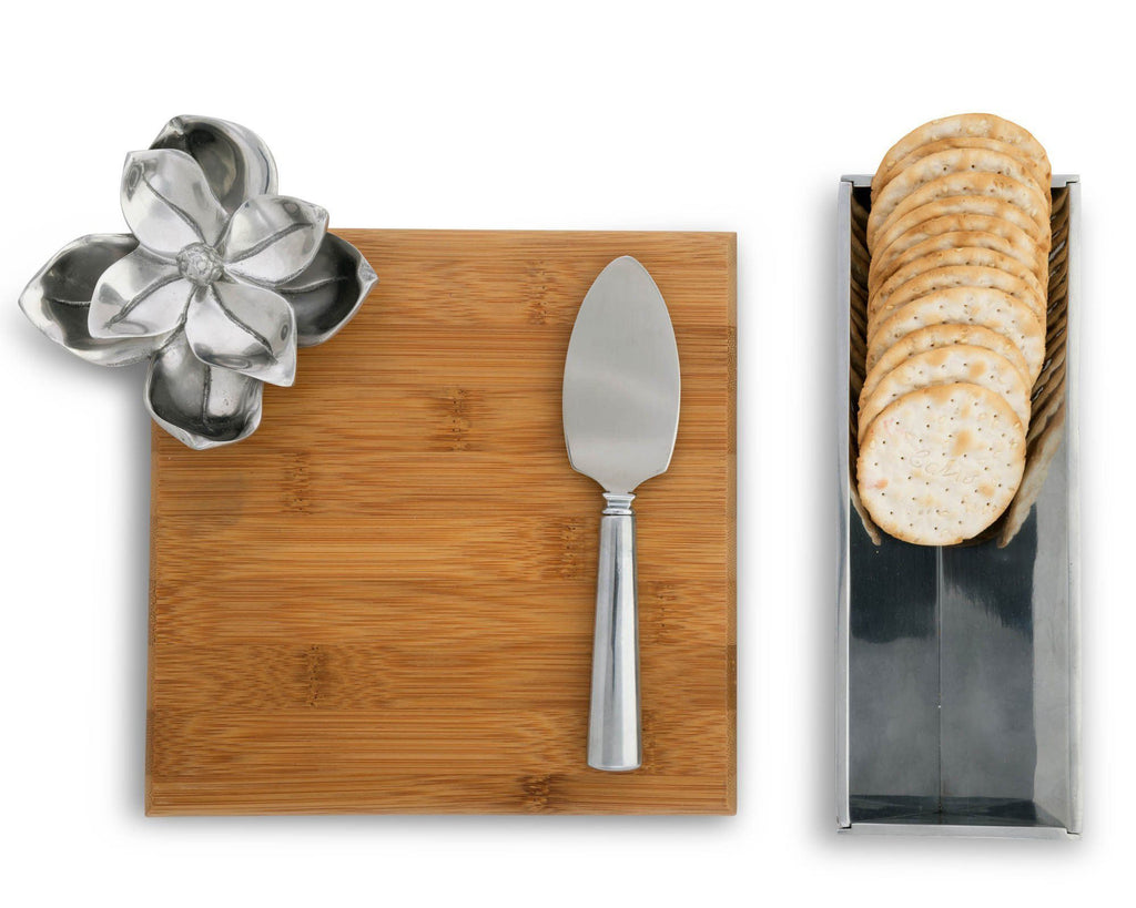 Arthur Court Magnolia Bamboo Cheese Set