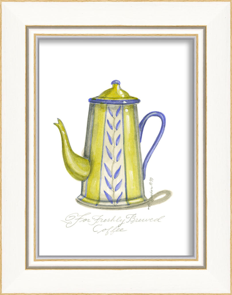 Spicher & Company KI Yellow & Blue Coffee Pot 26020