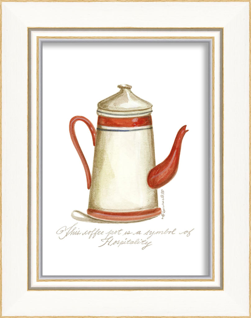 Spicher & Company KI Red & White Coffee Pot 26021