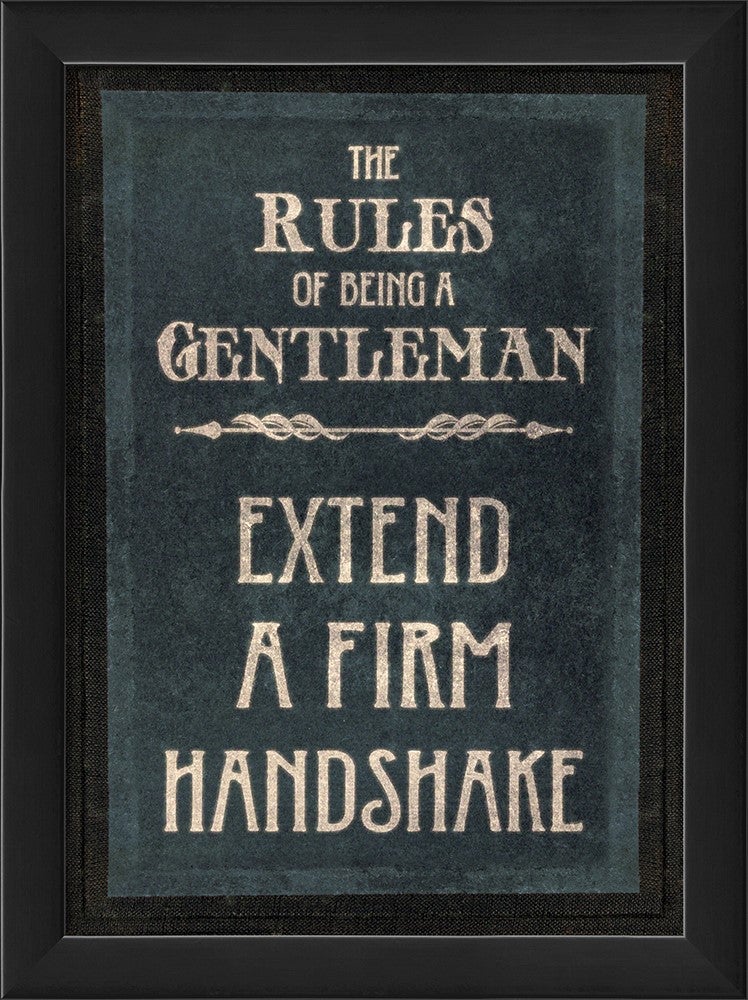 Spicher & Company EB The Rules of Being a Gentleman FIRM HANDSHAKE 26186