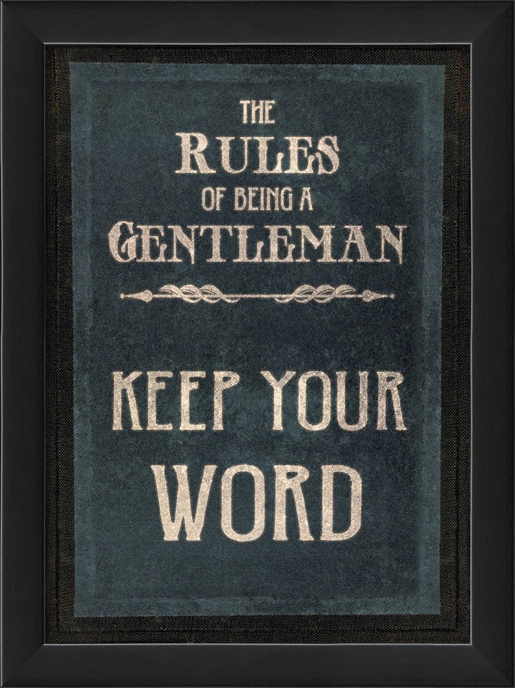 Spicher & Company EB The Rules of Being a Gentleman KEEP YOUR WORD 26187