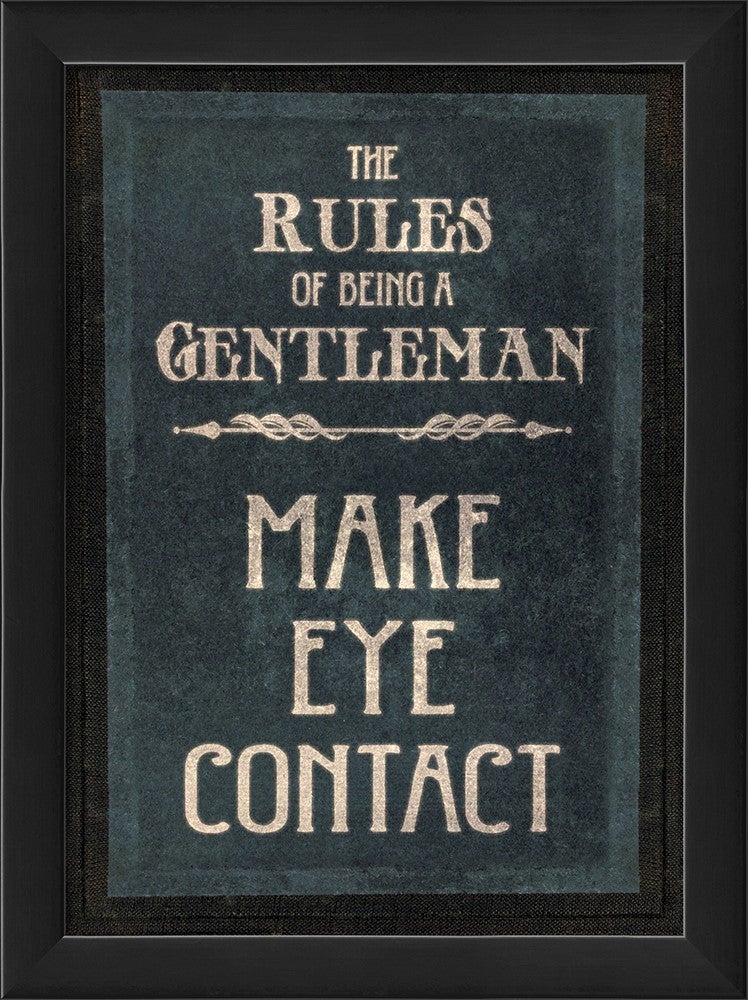 Spicher & Company EB The Rules of Being a Gentleman MAKE EYE CONTACT 26189