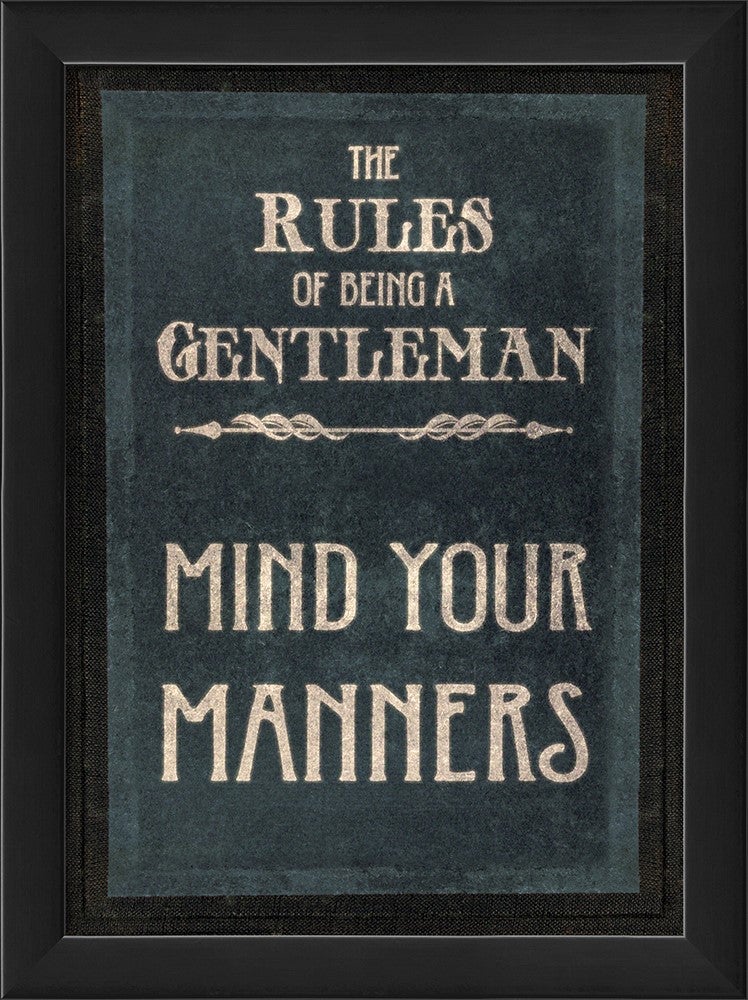Spicher & Company EB The Rules of Being a Gentleman MIND YOUR MANNERS 26190