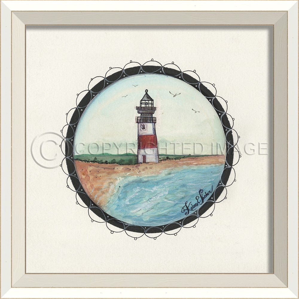 Spicher & Company WC Porthole to the Red Stripe Lighthouse 27133