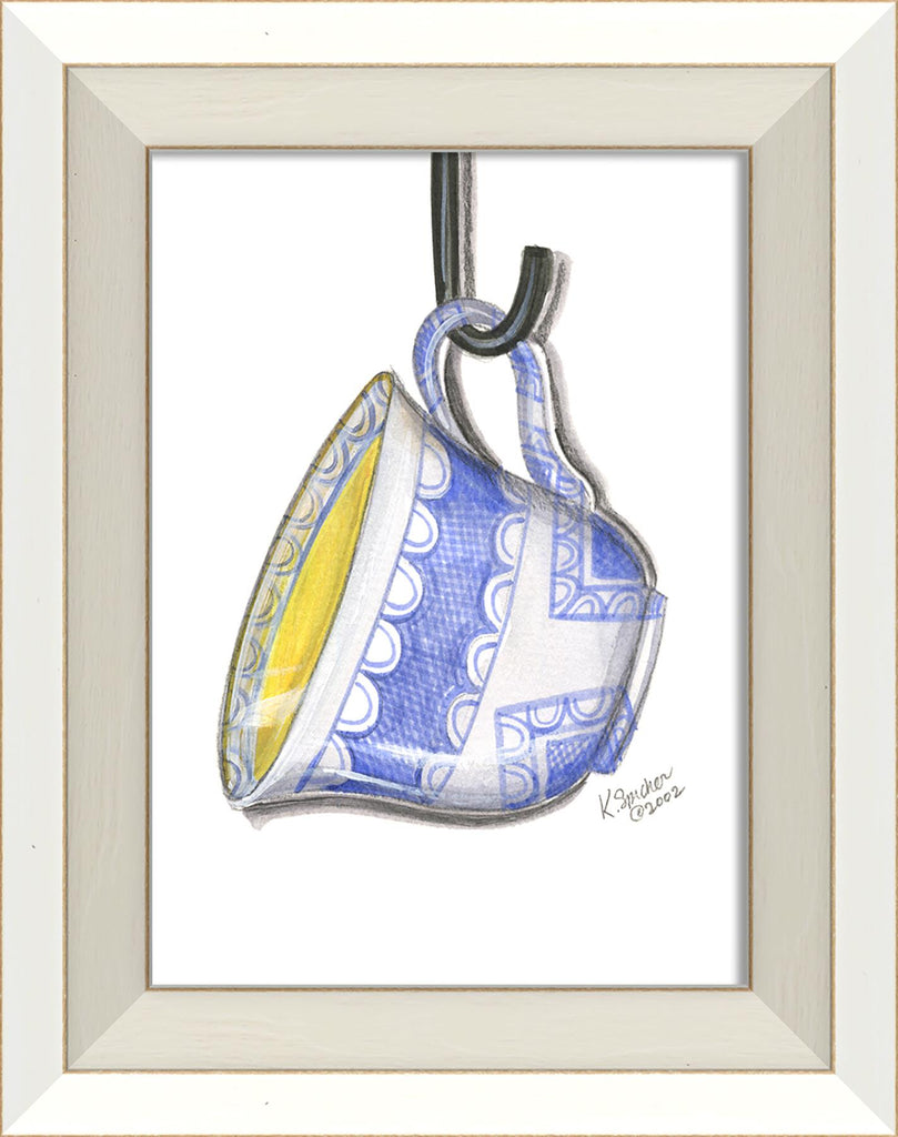 Spicher & Company WC Blue, White and Yellow Teacup 28153