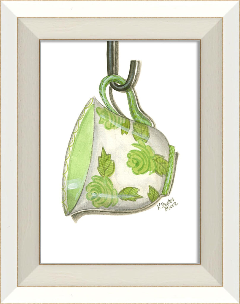 Spicher & Company WC Green Floral Teacup 28155