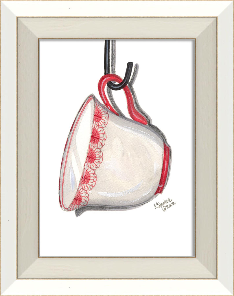 Spicher & Company WC White with Red Trim Teacup 28157