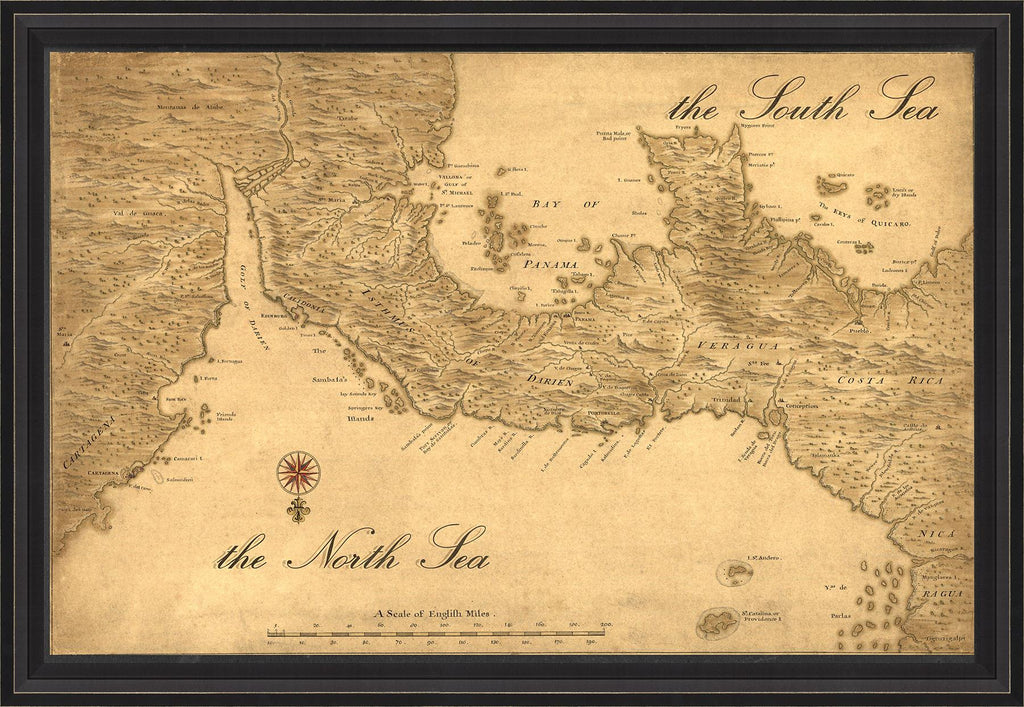 Spicher & Company BCBL The North and South Seas MAP on White 30025
